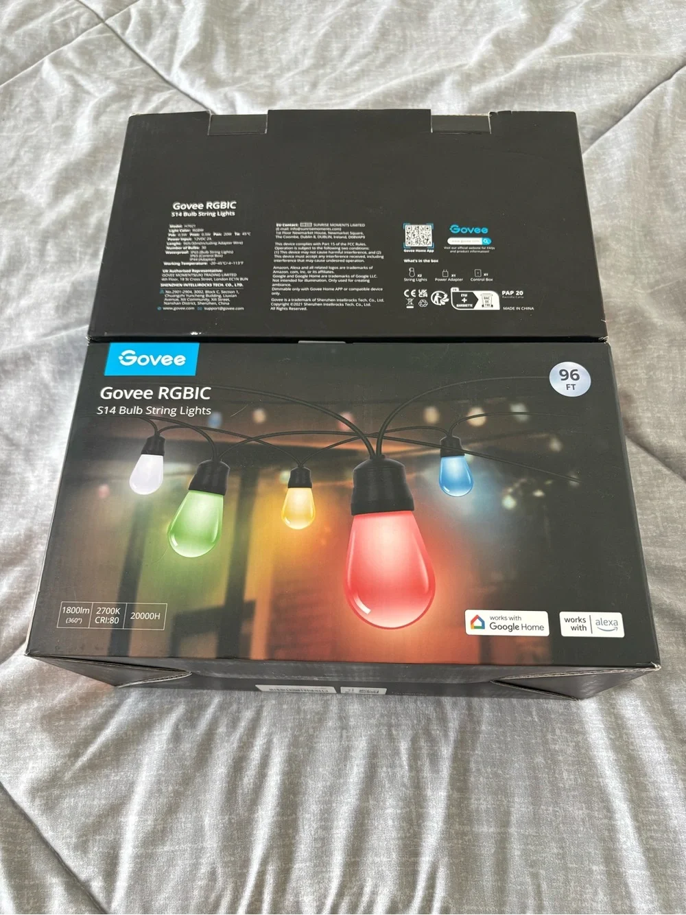 Multicolor S14 Bulb String Lights - 96 ft, RGBIC Party Lights